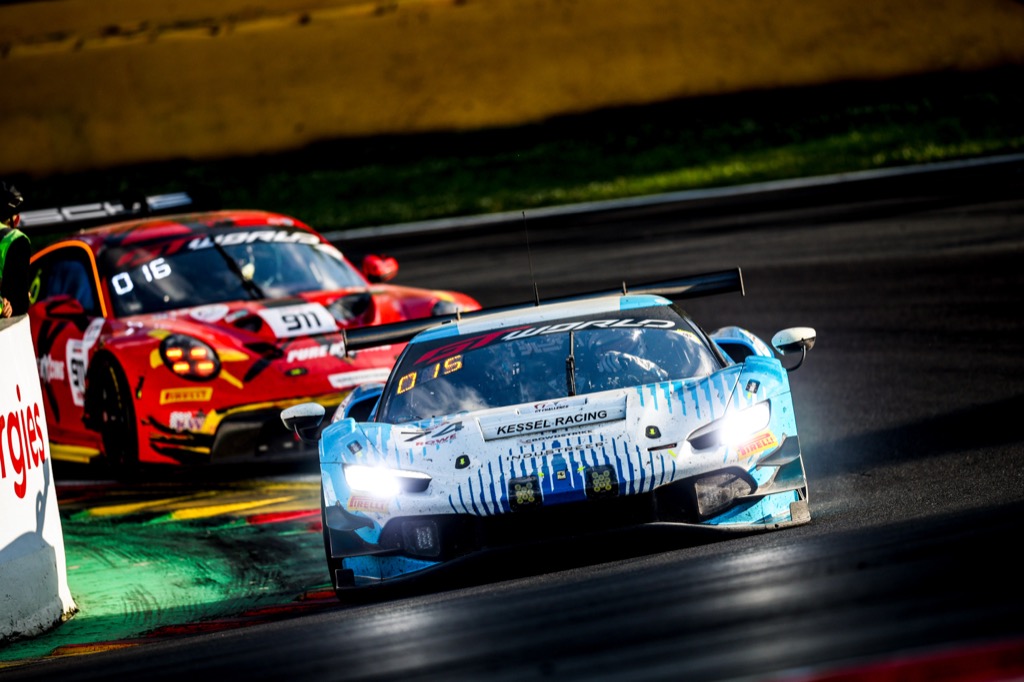 Dansk triumf i Belgien: Conrad Laursen tog klasseejr 24-timersløbet.
(Foto: Kessel Racing)